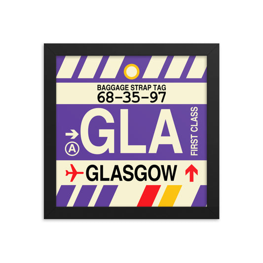 Travel-Themed Framed Print • GLA Glasgow Souvenir • YHM Designs - Image 01