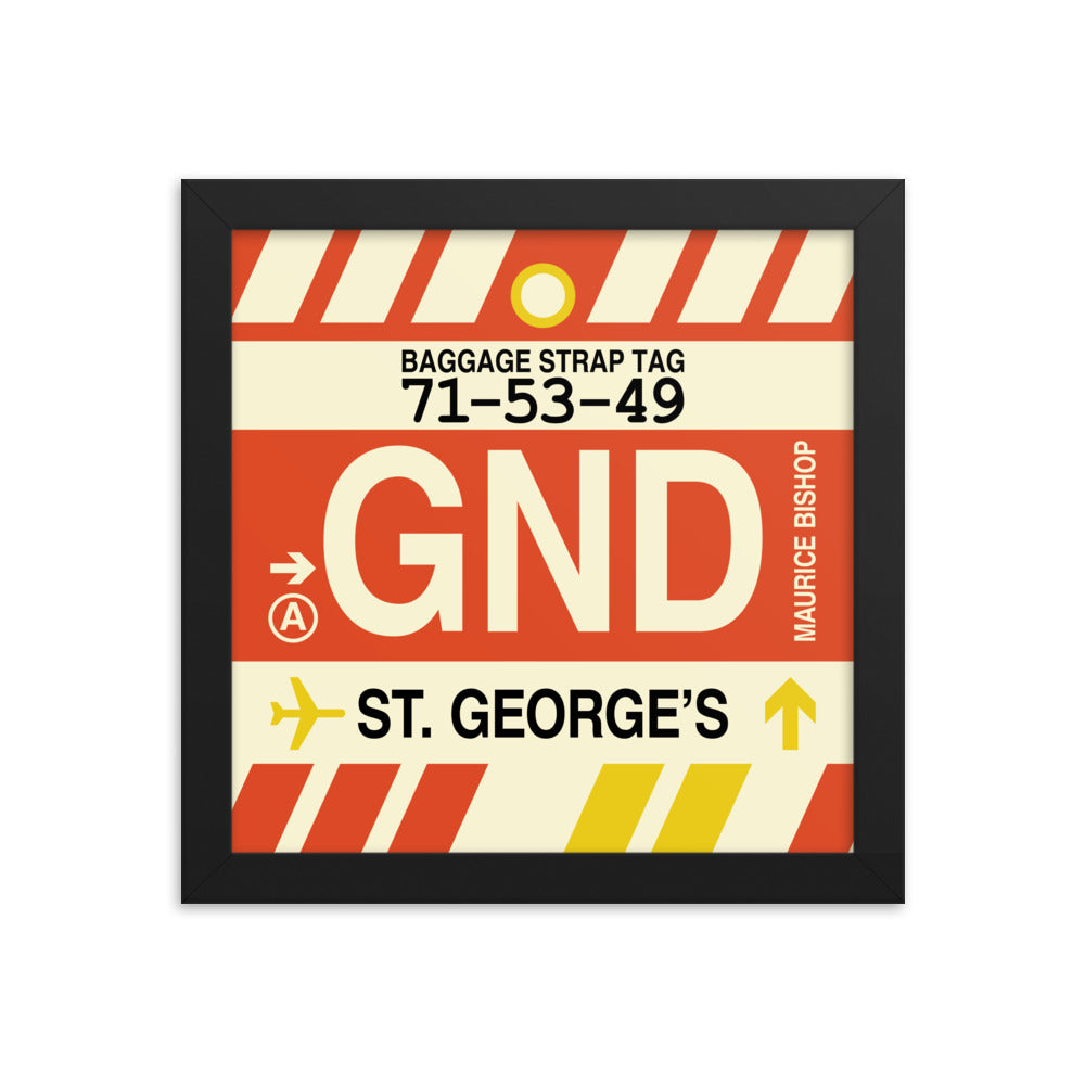 Travel-Themed Framed Print • GND St. George's Souvenir • YHM Designs - Image 01