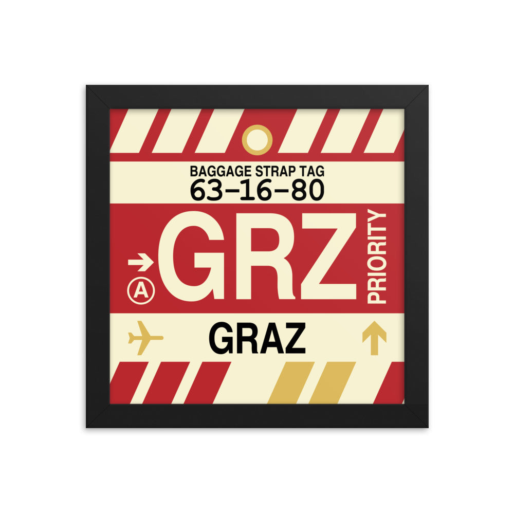 Travel-Themed Framed Print • GRZ Graz Souvenir • YHM Designs - Image 01
