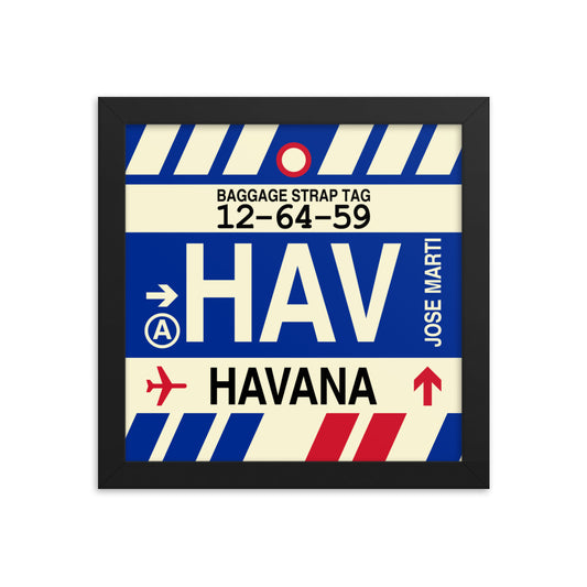 Travel-Themed Framed Print • HAV Havana • YHM Designs - Image 01