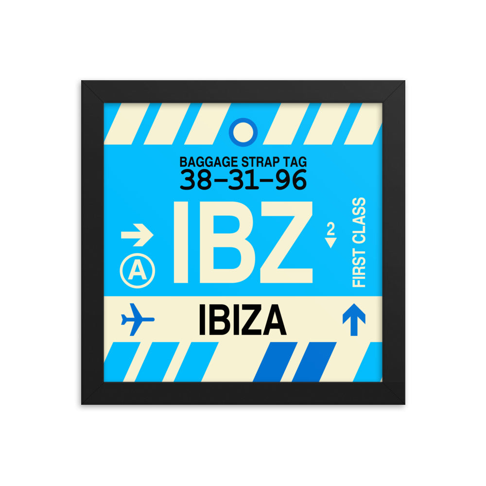 Travel-Themed Framed Print • IBZ Ibiza Souvenir • YHM Designs - Image 01