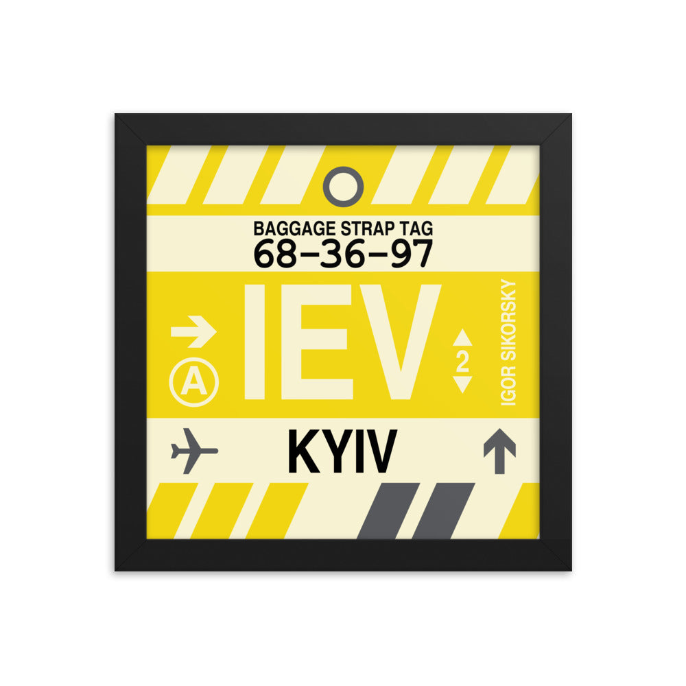 Travel-Themed Framed Print • IEV Kyiv Souvenir • YHM Designs - Image 01