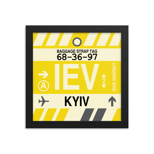 Travel-Themed Framed Print • IEV Kyiv Souvenir • YHM Designs - Image 01