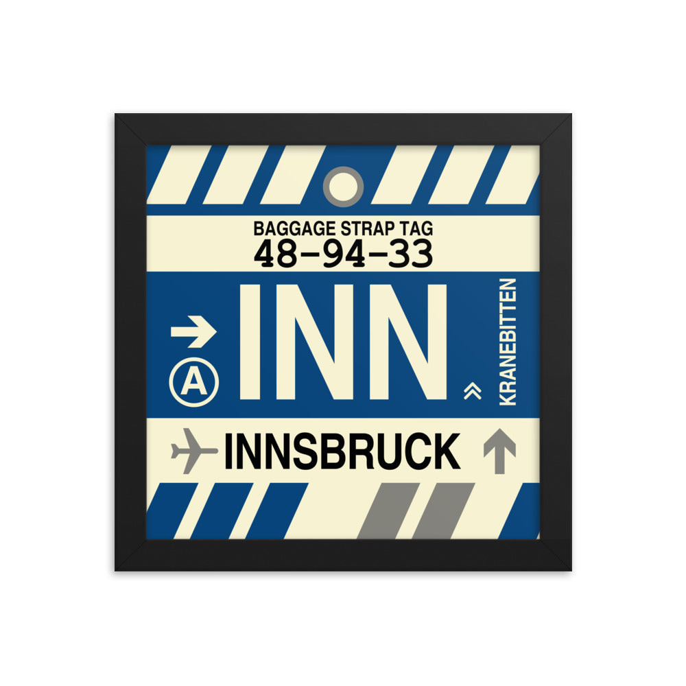 Travel-Themed Framed Print • INN Innsbruck Souvenir • YHM Designs - Image 01