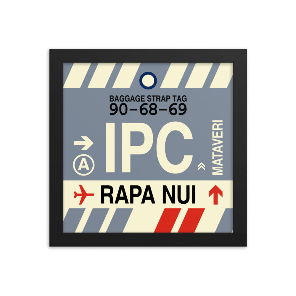Travel-Themed Framed Print • IPC Rapa Nui Souvenir • YHM Designs - Image 01