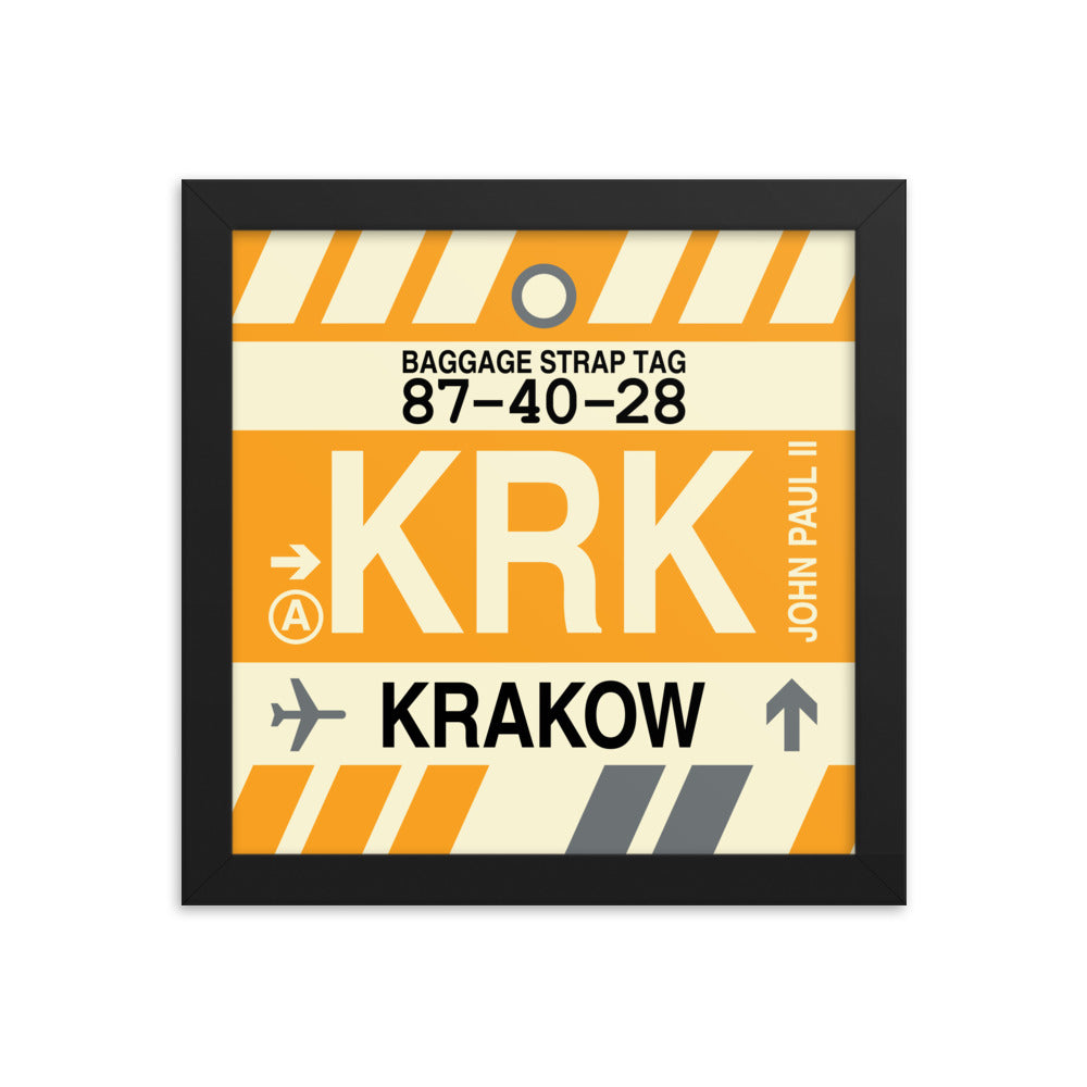 Travel-Themed Framed Print • KRK Krakow Souvenir • YHM Designs - Image 01