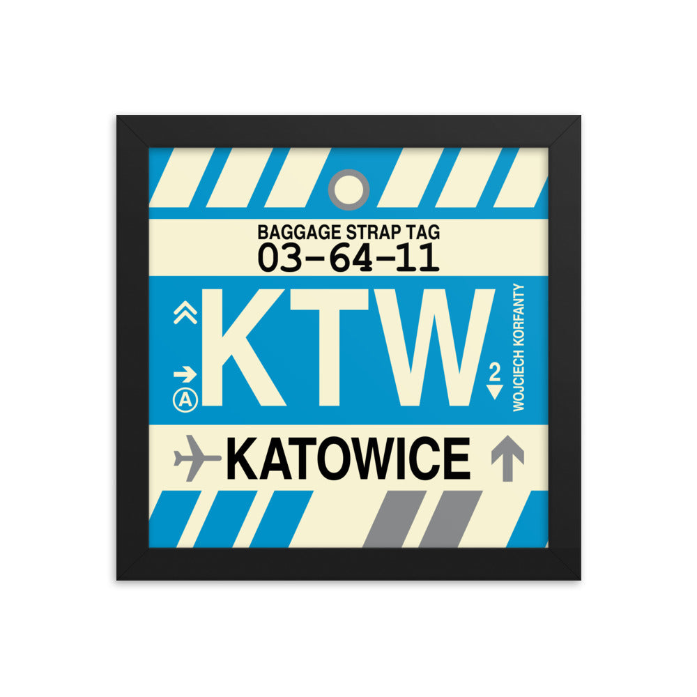 Travel-Themed Framed Print • KTW Katowice Souvenir • YHM Designs - Image 01