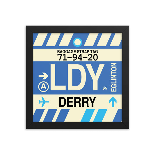 Travel-Themed Framed Print • LDY Derry Souvenir • YHM Designs - Image 01