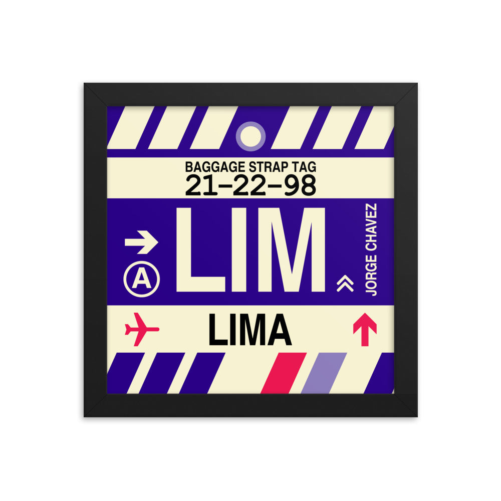 Travel-Themed Framed Print • LIM Lima Souvenir • YHM Designs - Image 01