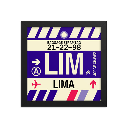 Travel-Themed Framed Print • LIM Lima • YHM Designs - Image 01