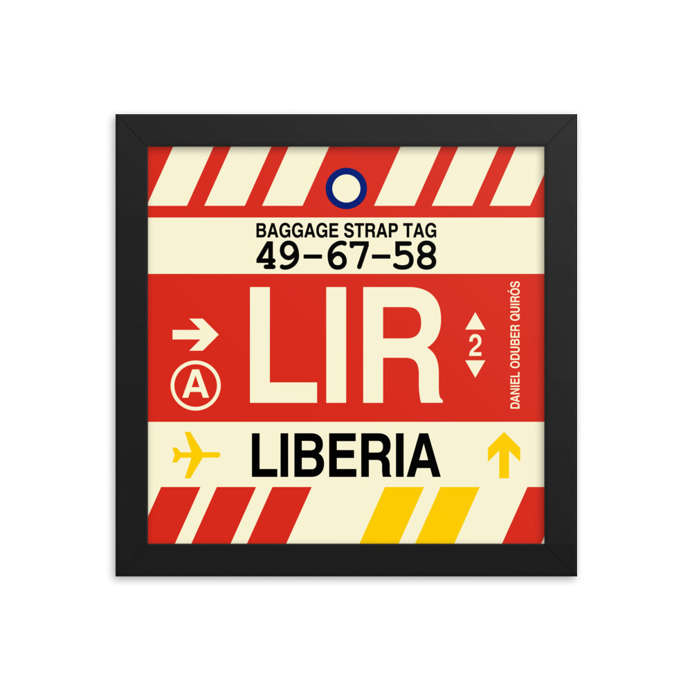 Travel-Themed Framed Print • LIR Liberia Souvenir • YHM Designs - Image 01