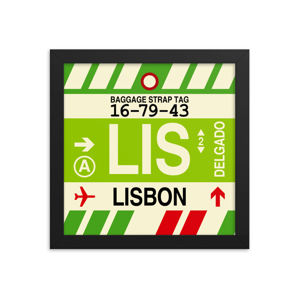 Travel-Themed Framed Print • LIS Lisbon Souvenir • YHM Designs - Image 01