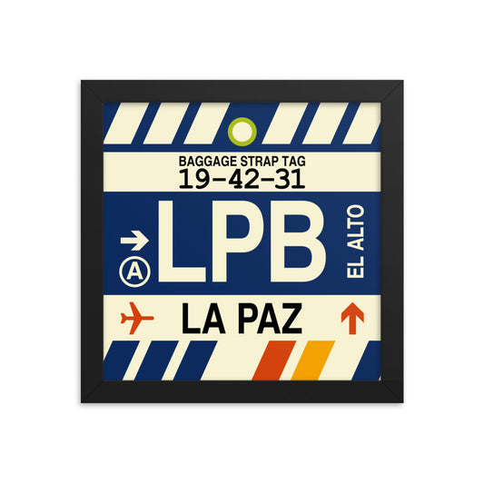 Travel-Themed Framed Print • LPB La Paz • YHM Designs - Image 01