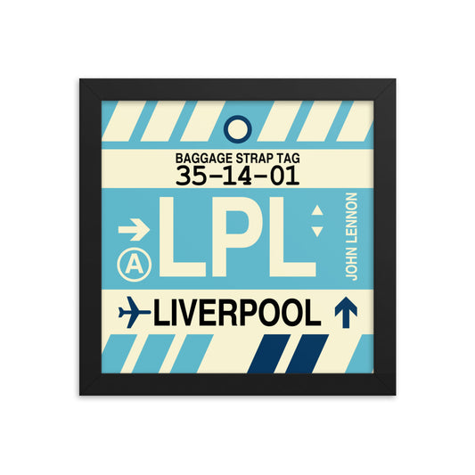 Travel-Themed Framed Print • LPL Liverpool Souvenir • YHM Designs - Image 01