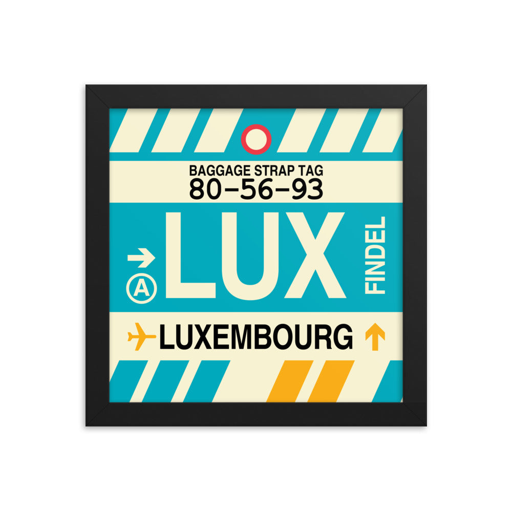 Travel-Themed Framed Print • LUX Luxembourg Souvenir • YHM Designs - Image 01