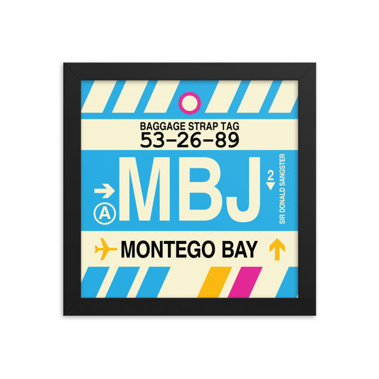 Travel-Themed Framed Print • MBJ Montego Bay • YHM Designs - Image 01