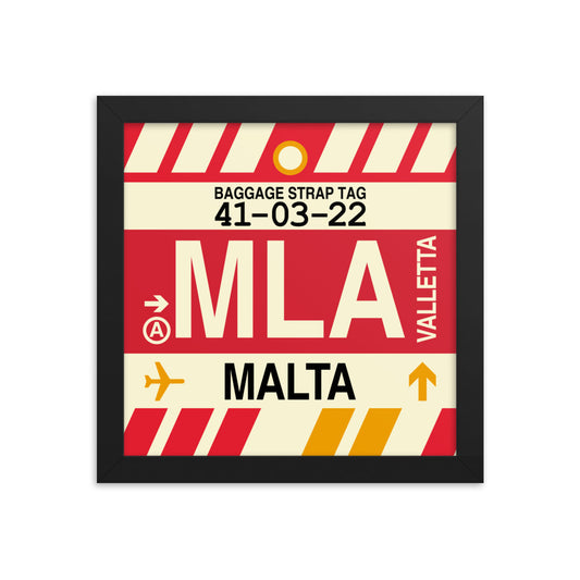 Travel-Themed Framed Print • MLA Valletta Souvenir • YHM Designs - Image 01
