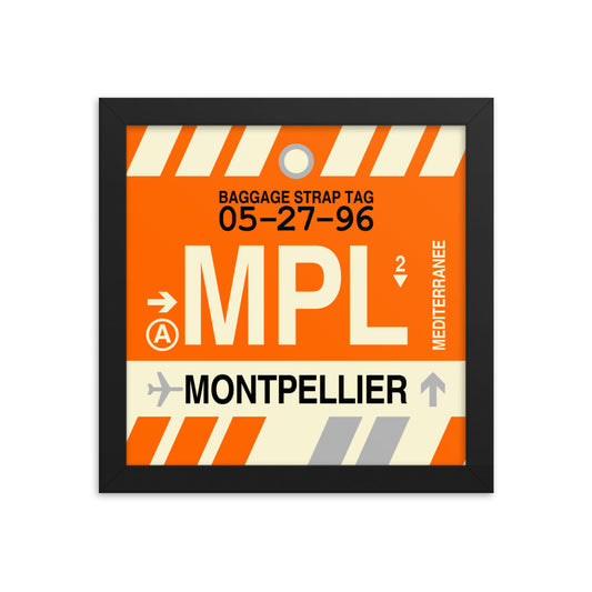 Travel-Themed Framed Print • MPL Montpellier Souvenir • YHM Designs - Image 01
