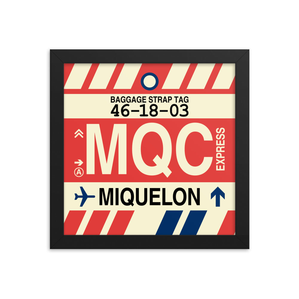Travel-Themed Framed Print • MQC Miquelon Souvenir • YHM Designs - Image 01