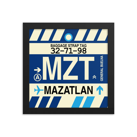 Travel-Themed Framed Print • MZT Mazatlan • YHM Designs - Image 01