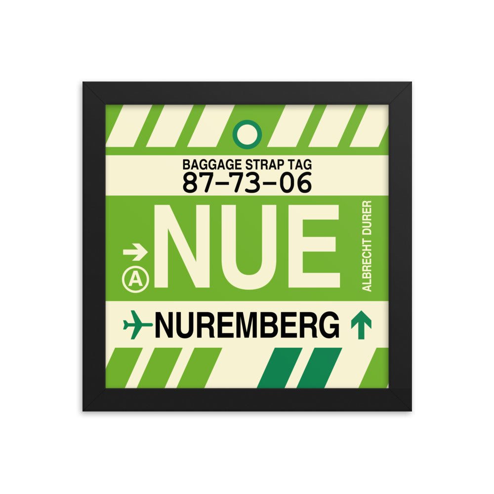 Travel-Themed Framed Print • NUE Nuremberg Souvenir • YHM Designs - Image 01