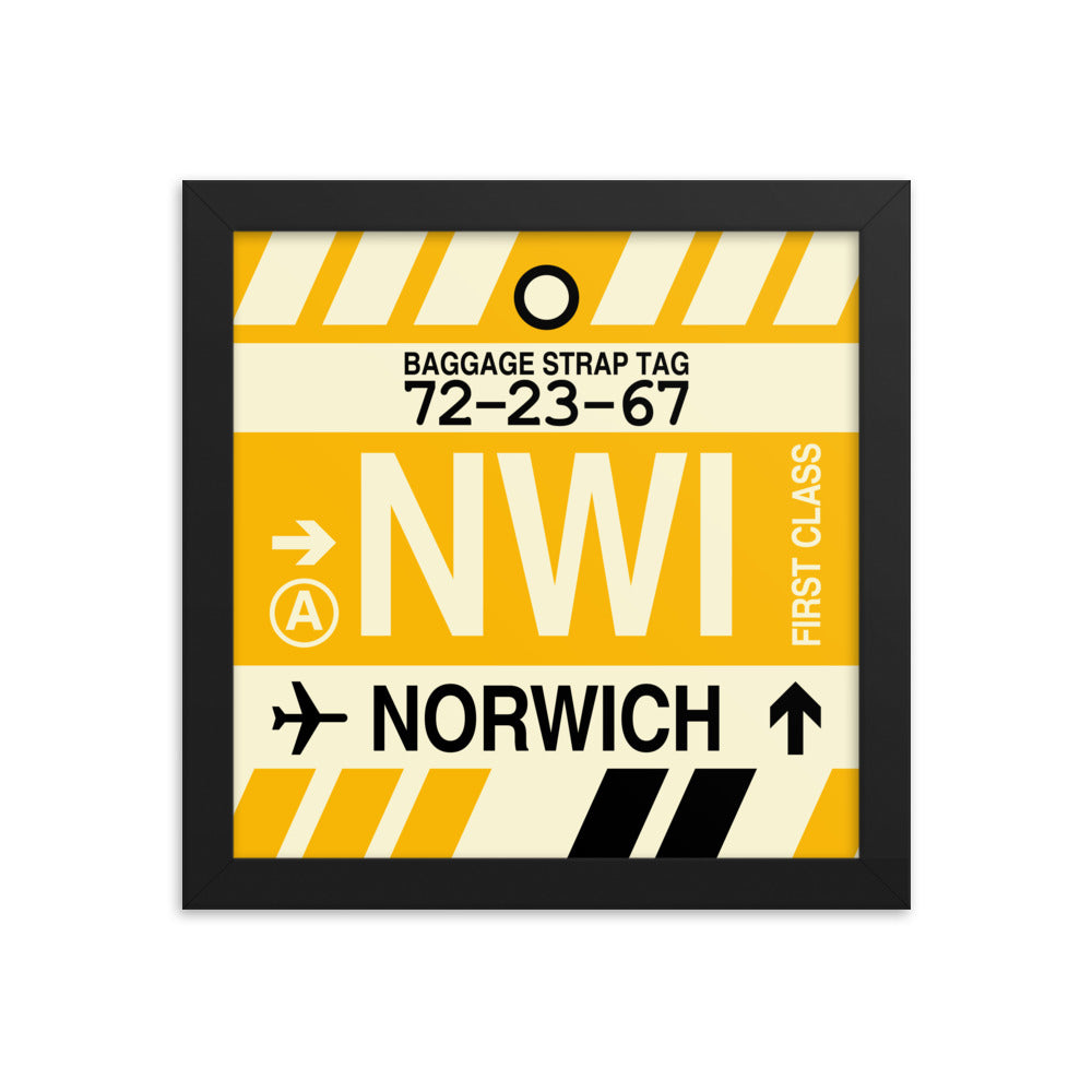 Travel-Themed Framed Print • NWI Norwich Souvenir • YHM Designs - Image 01