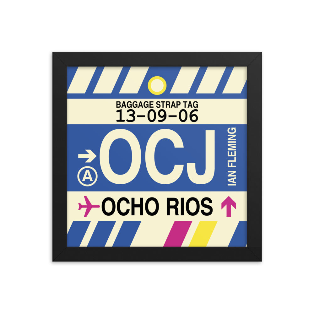 Travel-Themed Framed Print • OCJ Ocho Rios Souvenir • YHM Designs - Image 01