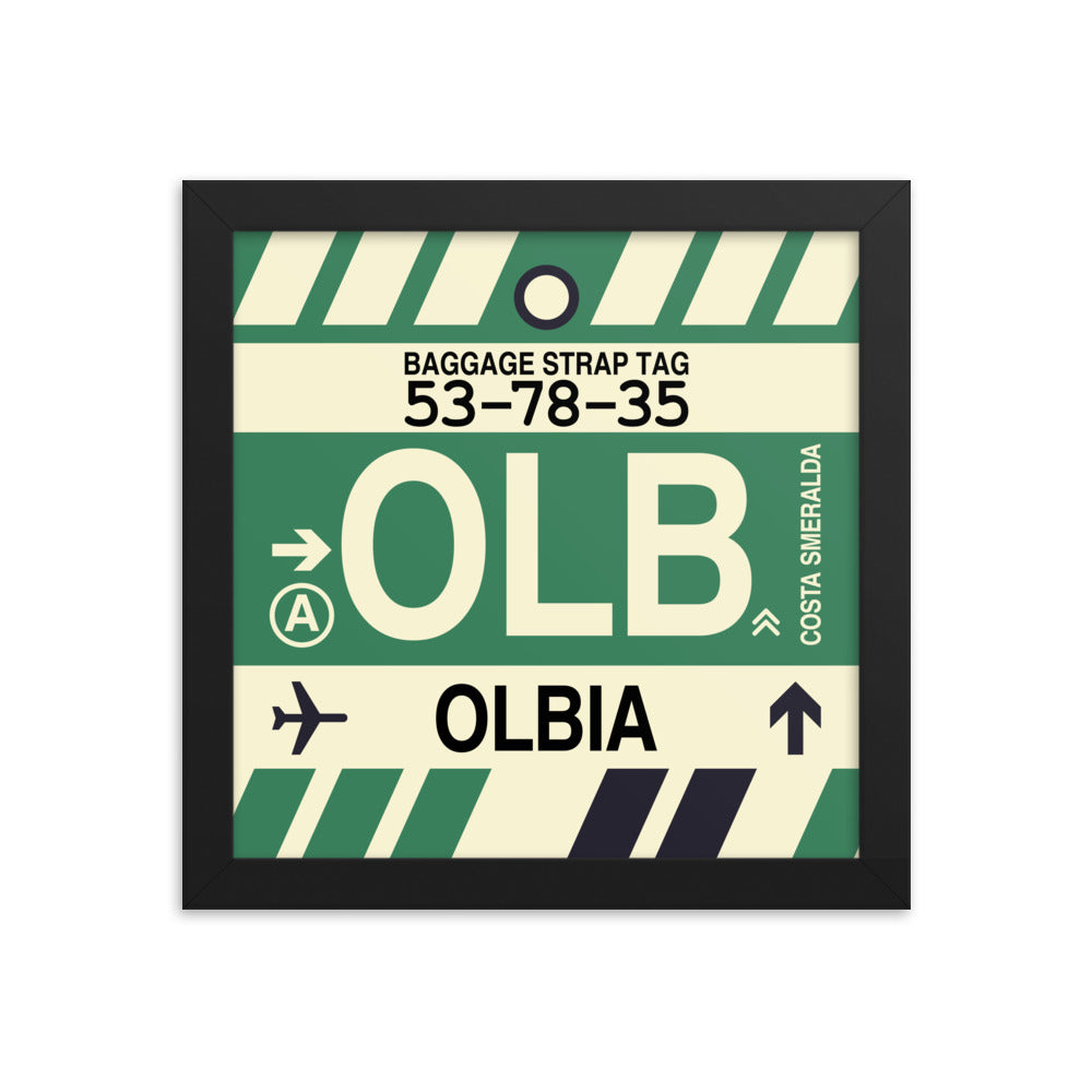 Travel-Themed Framed Print • OLB Olbia Souvenir • YHM Designs - Image 01