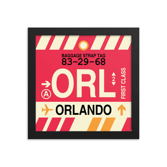 Travel-Themed Framed Print • ORL Orlando • YHM Designs - Image 01