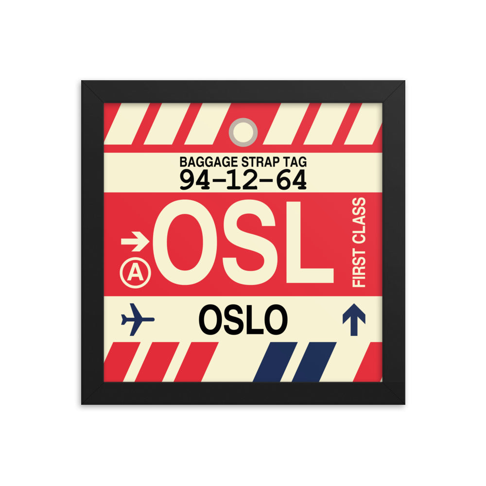 Travel-Themed Framed Print • OSL Oslo Souvenir • YHM Designs - Image 01