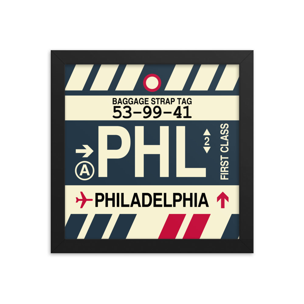 Travel-Themed Framed Print • PHL Philadelphia Souvenir • YHM Designs - Image 01
