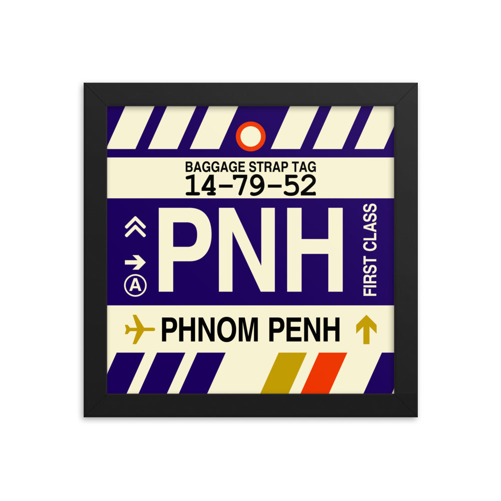 Travel-Themed Framed Print • PNH Phnom Penh Souvenir • YHM Designs - Image 01