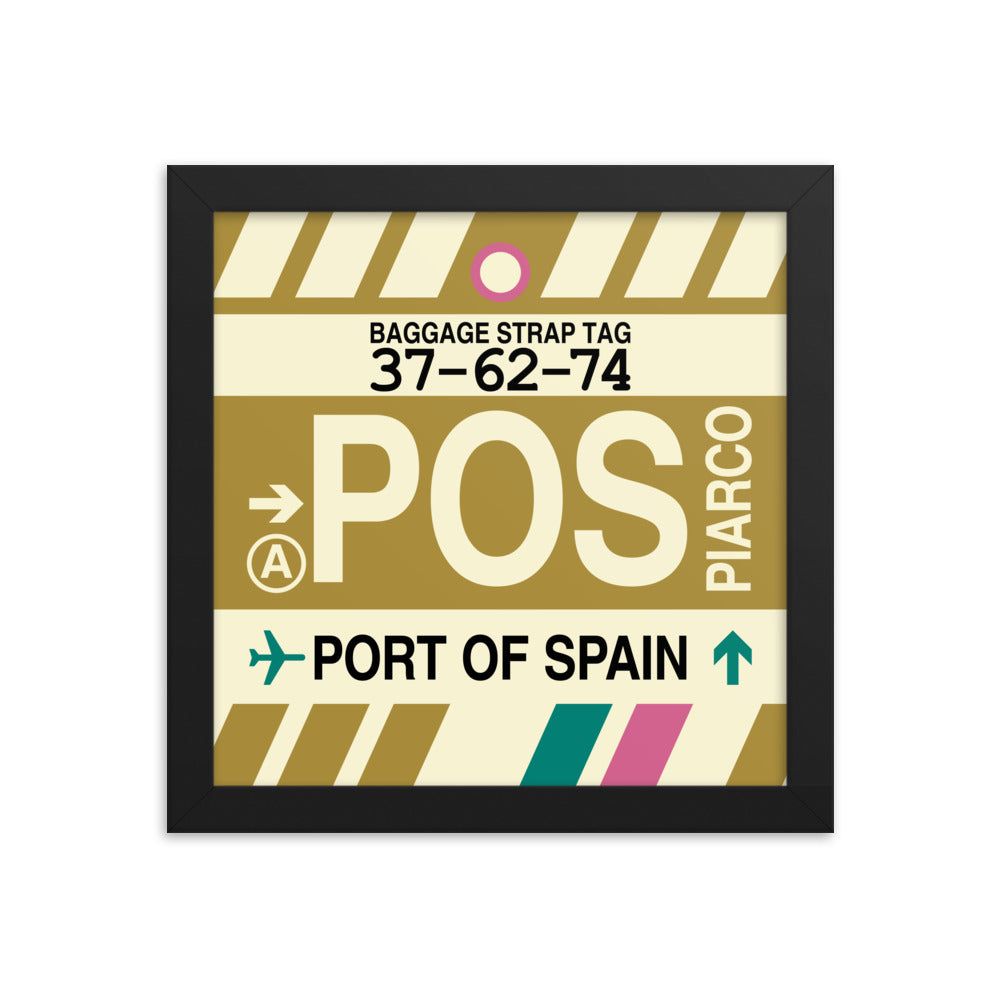 Travel-Themed Framed Print • POS Port of Spain Souvenir • YHM Designs - Image 01