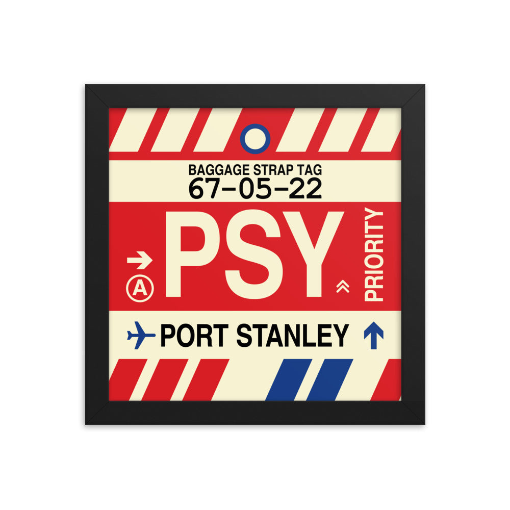 Travel-Themed Framed Print • PSY Port Stanley Souvenir • YHM Designs - Image 01