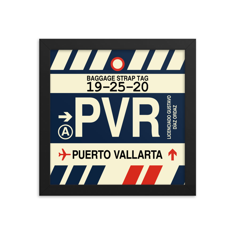 Travel-Themed Framed Print • PVR Puerto Vallarta Souvenir • YHM Designs - Image 01