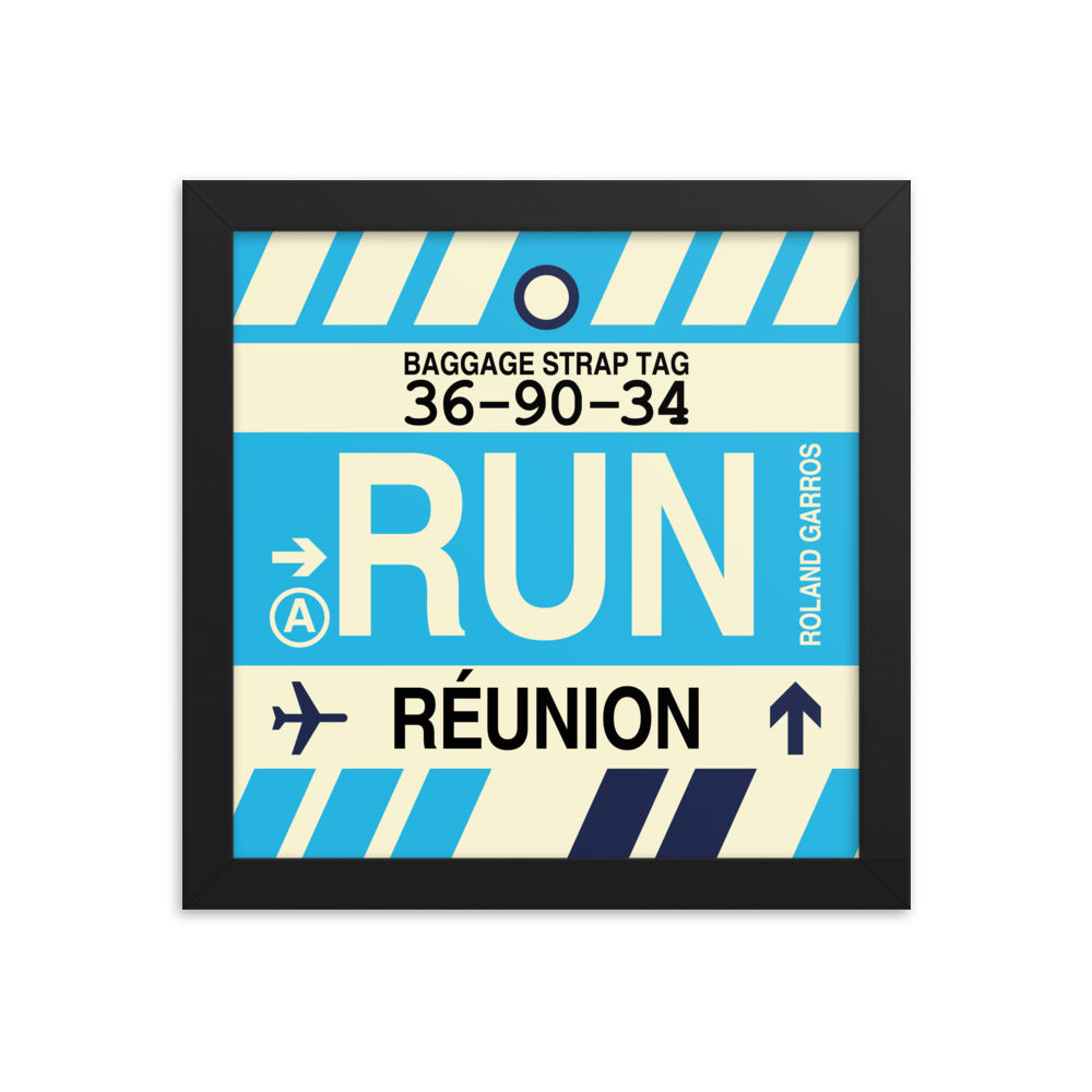 Travel-Themed Framed Print • RUN St-Denis Souvenir • YHM Designs - Image 01