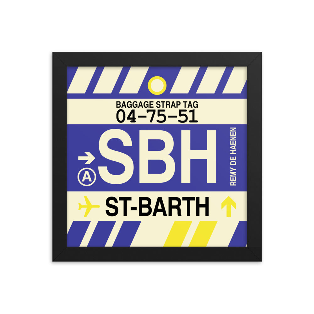 Travel-Themed Framed Print • SBH Saint Barthélemy Souvenir • YHM Designs - Image 01