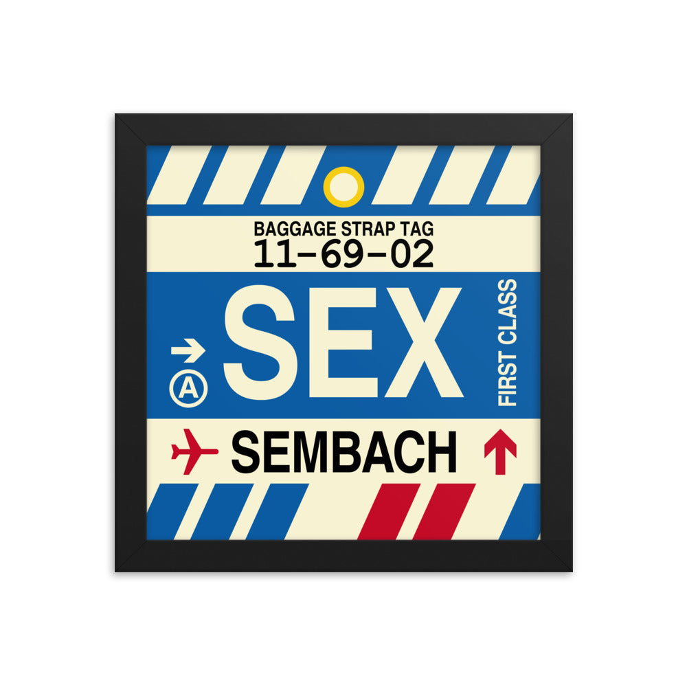 Travel-Themed Framed Print • SEX Sembach Souvenir • YHM Designs - Image 01