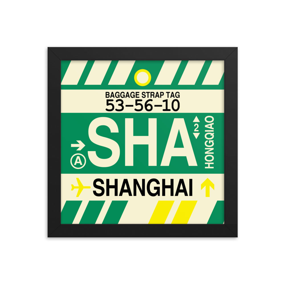 Travel-Themed Framed Print • SHA Shanghai • YHM Designs - Image 01