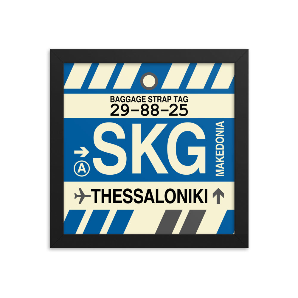 Travel-Themed Framed Print • SKG Thessaloniki • YHM Designs - Image 01