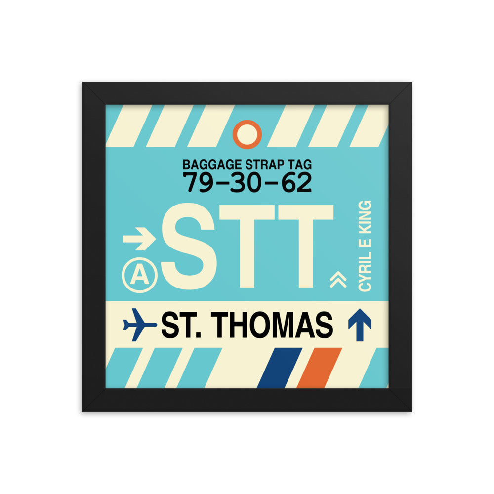 Travel-Themed Framed Print • STT St. Thomas • YHM Designs - Image 01