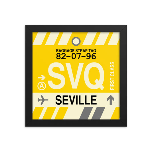 Travel-Themed Framed Print • SVQ Seville Souvenir • YHM Designs - Image 01