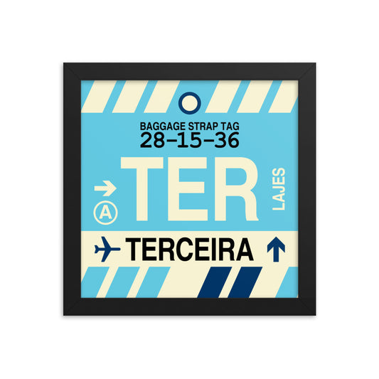 Travel-Themed Framed Print • TER Terceira Souvenir • YHM Designs - Image 01