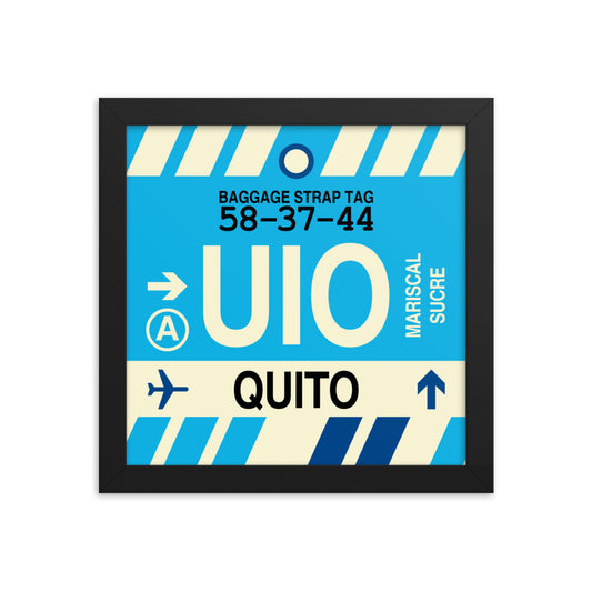Travel-Themed Framed Print • UIO Quito • YHM Designs - Image 01
