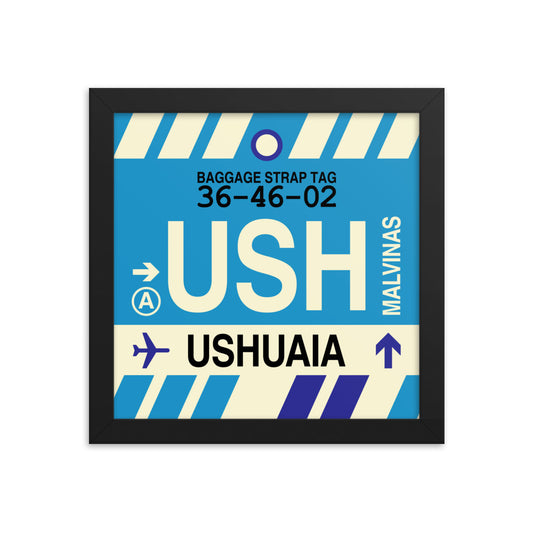 Travel-Themed Framed Print • USH Ushuaia • YHM Designs - Image 01
