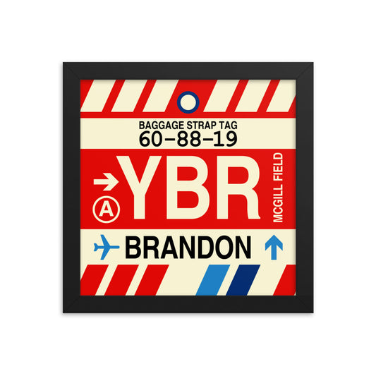 Travel-Themed Framed Print • YBR Brandon Souvenir • YHM Designs - Image 01