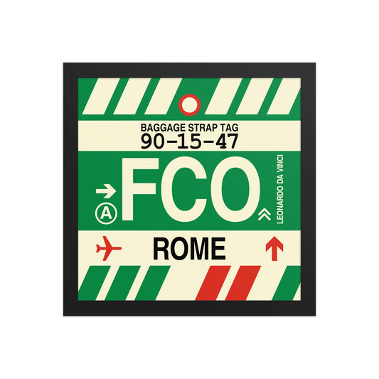 Travel-Themed Framed Print • FCO Rome Souvenir • YHM Designs - Image 02