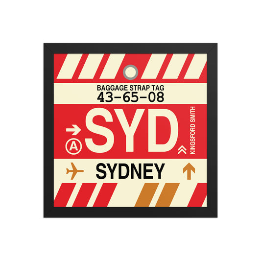 Travel-Themed Framed Print • SYD Sydney Souvenir • YHM Designs - Image 02