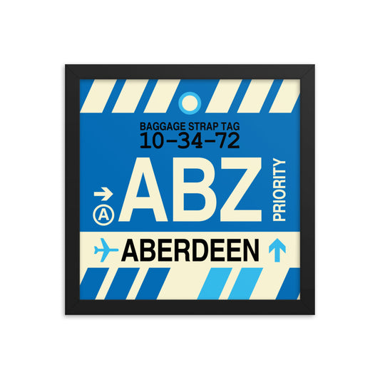 Travel-Themed Framed Print • ABZ Aberdeen Souvenir • YHM Designs - Image 02