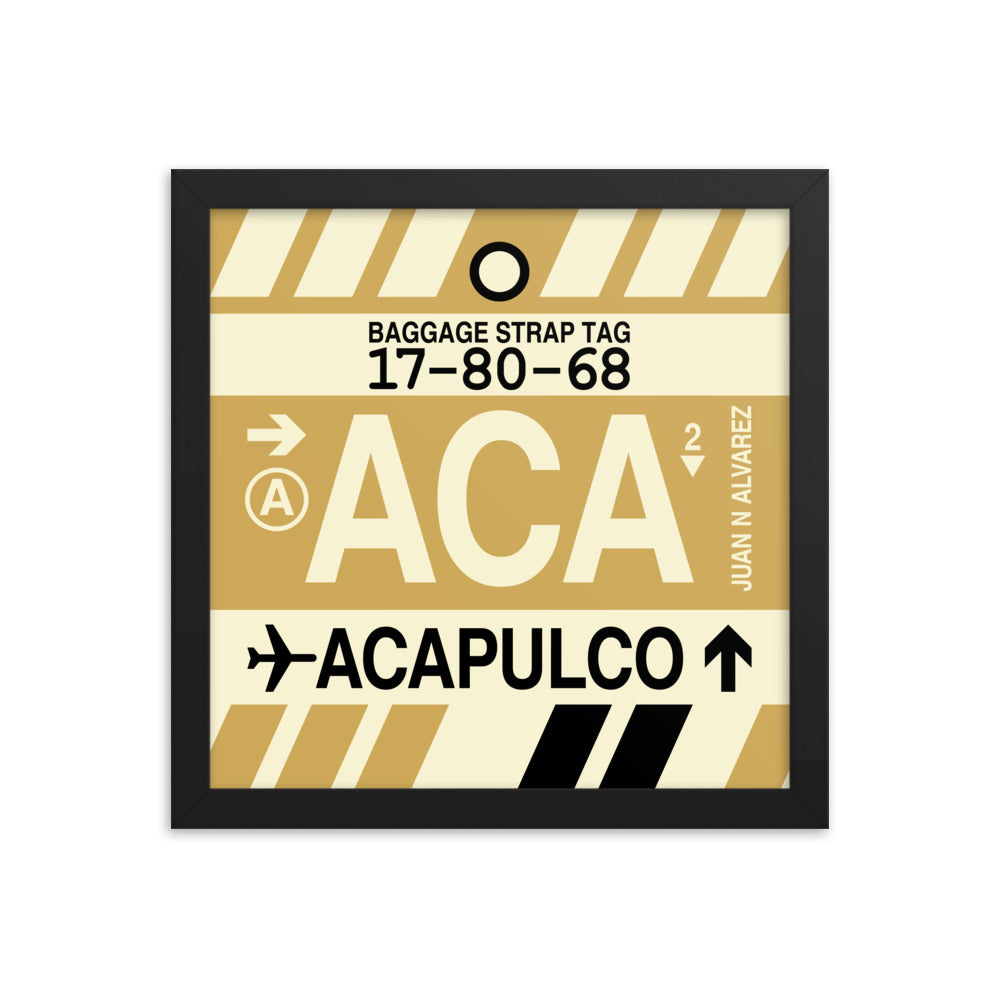 Travel-Themed Framed Print • ACA Acapulco Souvenir • YHM Designs - Image 02